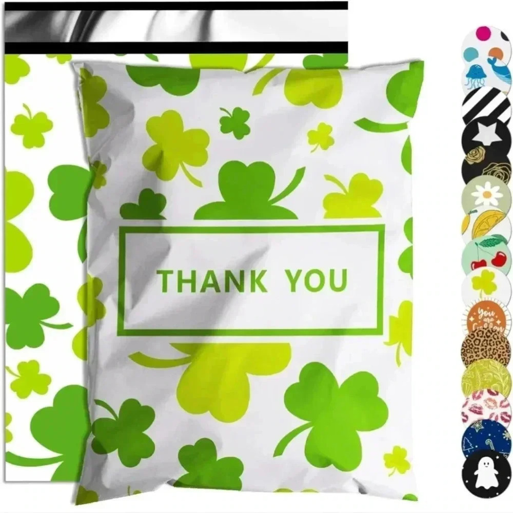 St Patrick's Day Poly Mailer 10x13 Inch 100 Pcs, Waterproof and Tear-Resistant S